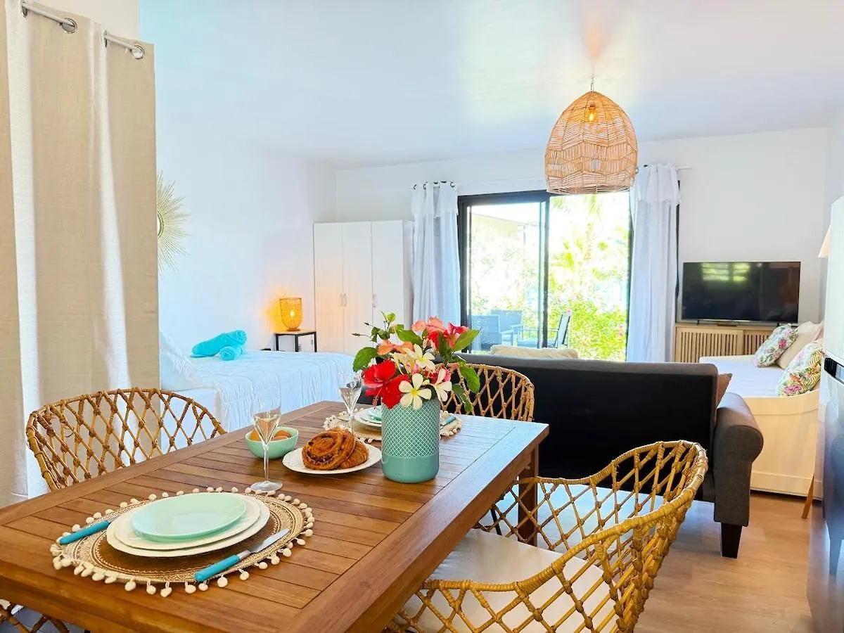 Charming Cozy Beachfront Studio With Parking And Wifi Bora Bora 0*,