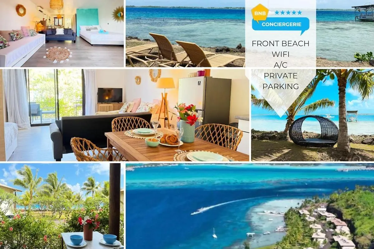 Charming Cozy Beachfront Studio With Parking And Wifi Bora Bora